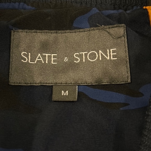Slate & Stone Blue Camo Bomber. Medium - Picture 8 of 10